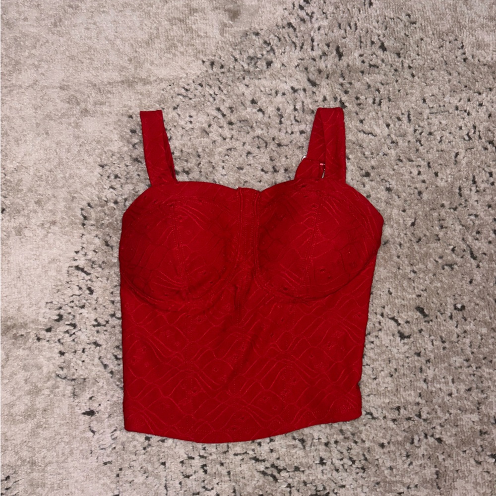 red crop top